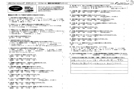 リフォーム・建替え後の満足度アンケート