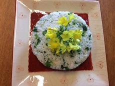 菜の花ご飯でヘルシーランチ