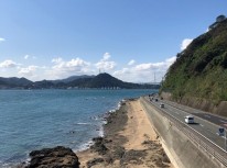 窓からの関門海峡