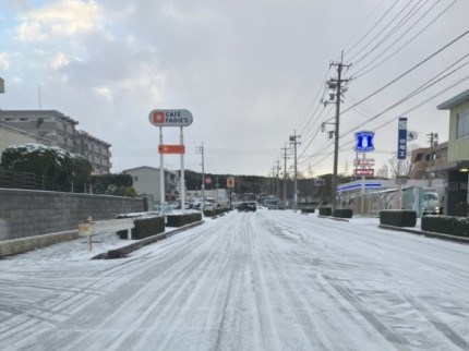 下関で積もった雪 (2)