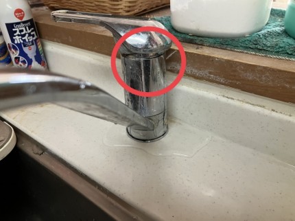 蛇口の水漏れ発見